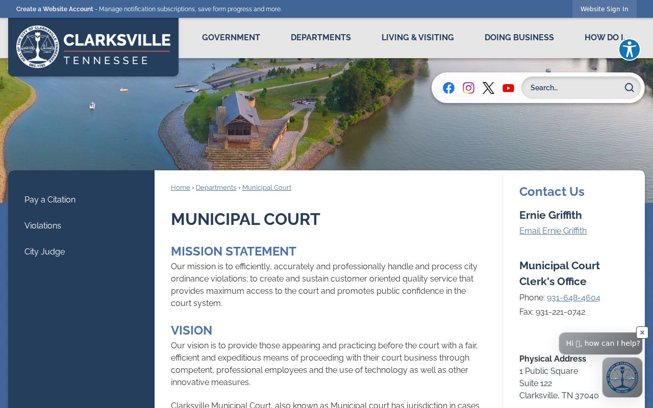 Clarksville Municipal Court and Montgomery County municipal warrant records